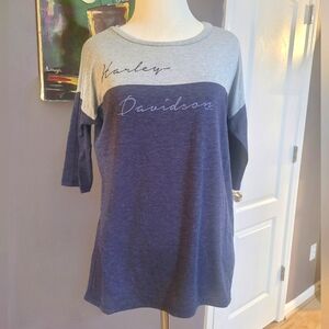 HARLEY DAVIDSON Women's 3/4 Sleeve Tee Size Medium